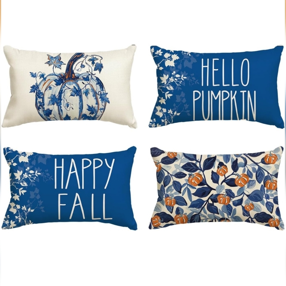 Hello Pumpkin Happy Fall Pillow Cover Set‎ [4]